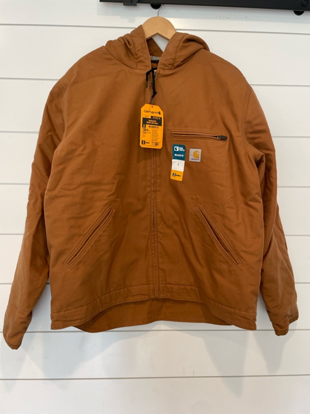 Carhartt Men’s Washed Duck Sherpa Lined Hooded Work Jacket